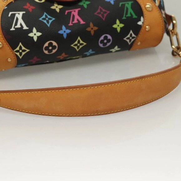 LOUIS VUITTON Monogram Multicolor Beverly MM Bag Black M40204 LV Auth 133184 - Picture 9 of 16